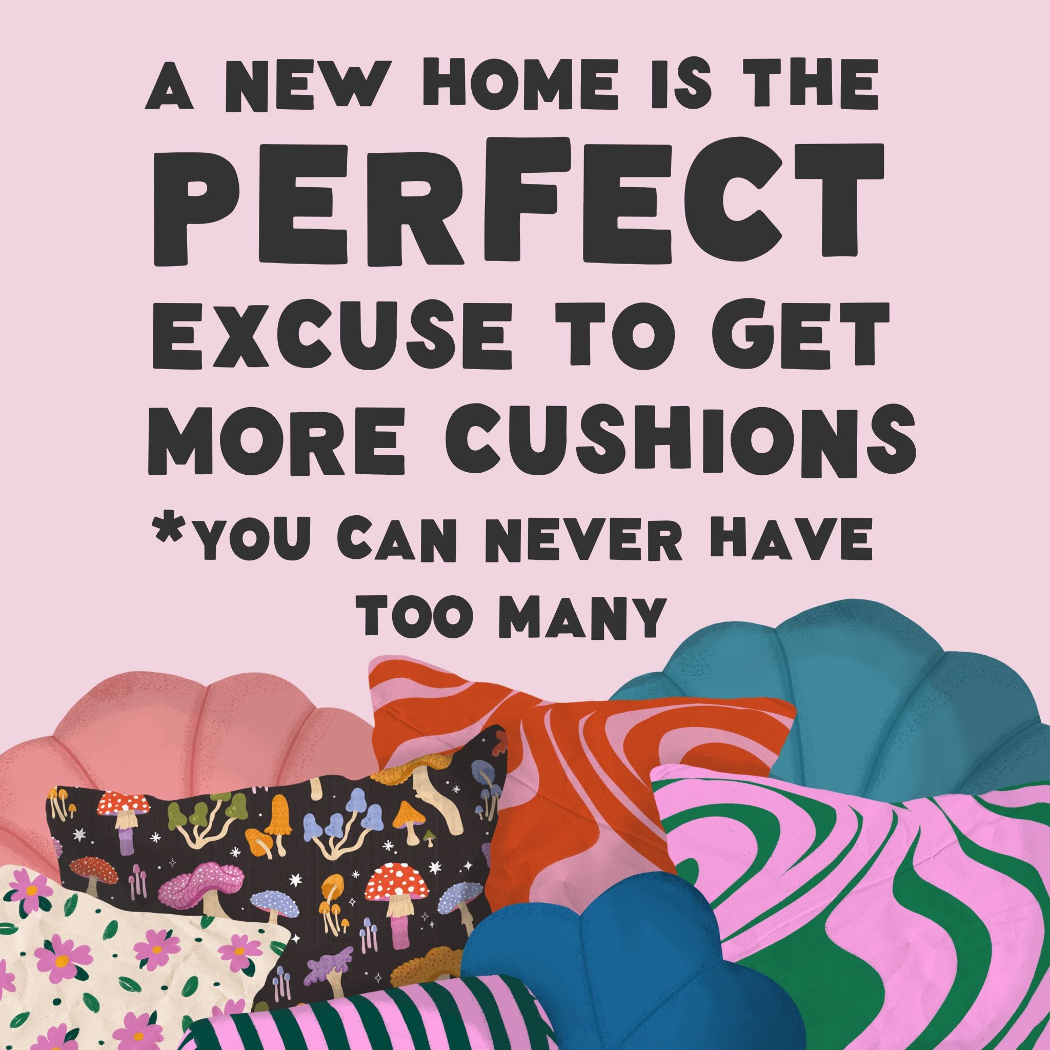 Cushions stash new home card boomf