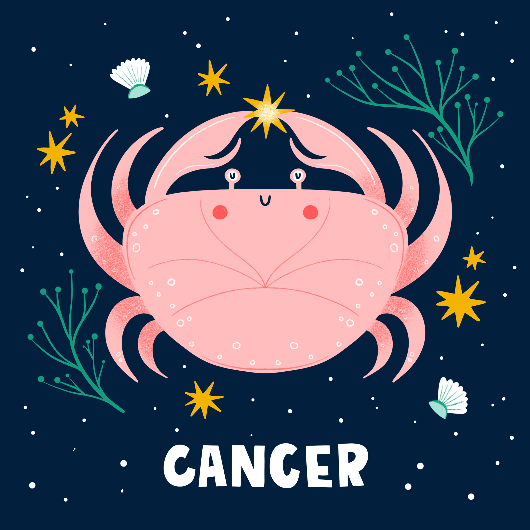 Cancer Star Sign Birthday Card Boomf