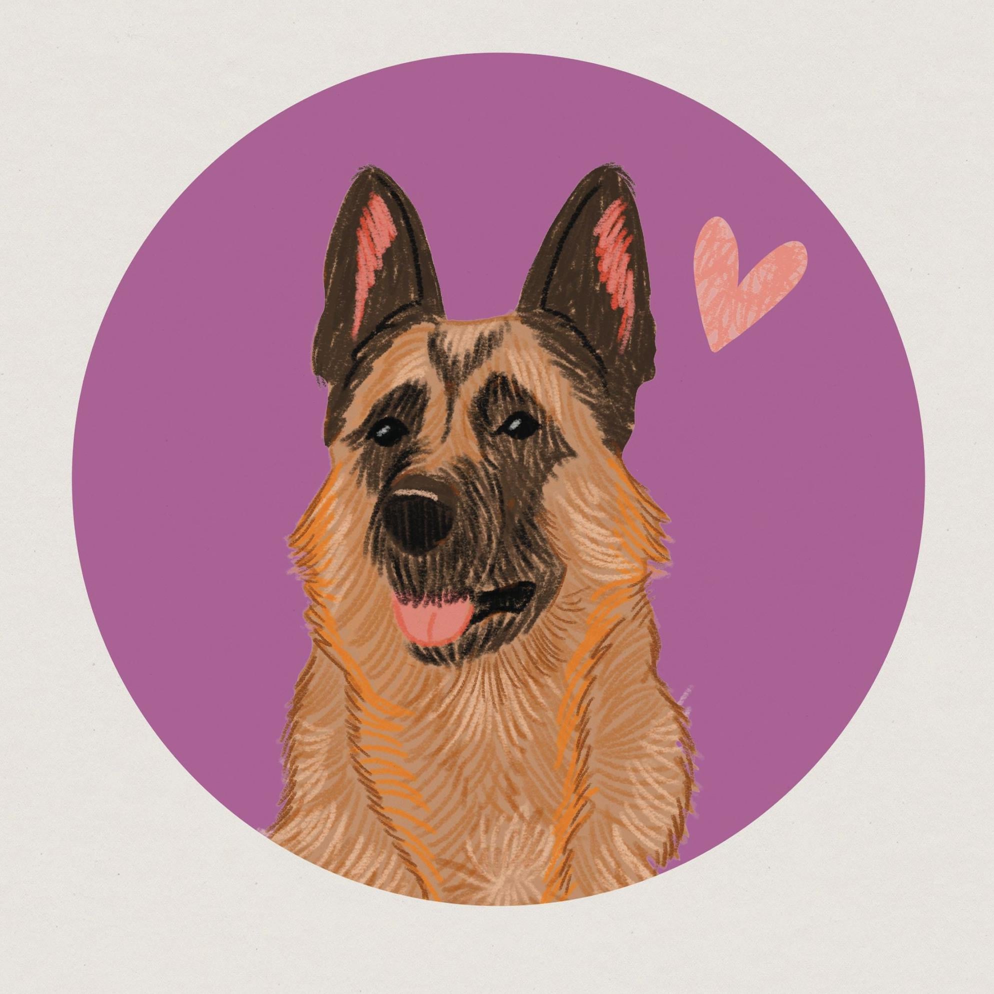 German Shepherd Confettiexploding Greetings Card Boomf