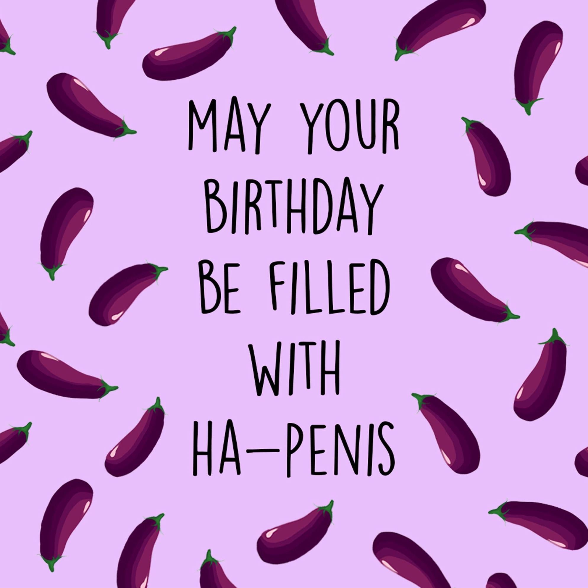 Birthday Filled With Ha Penis Confetti Exploding Greetings Card Boomf