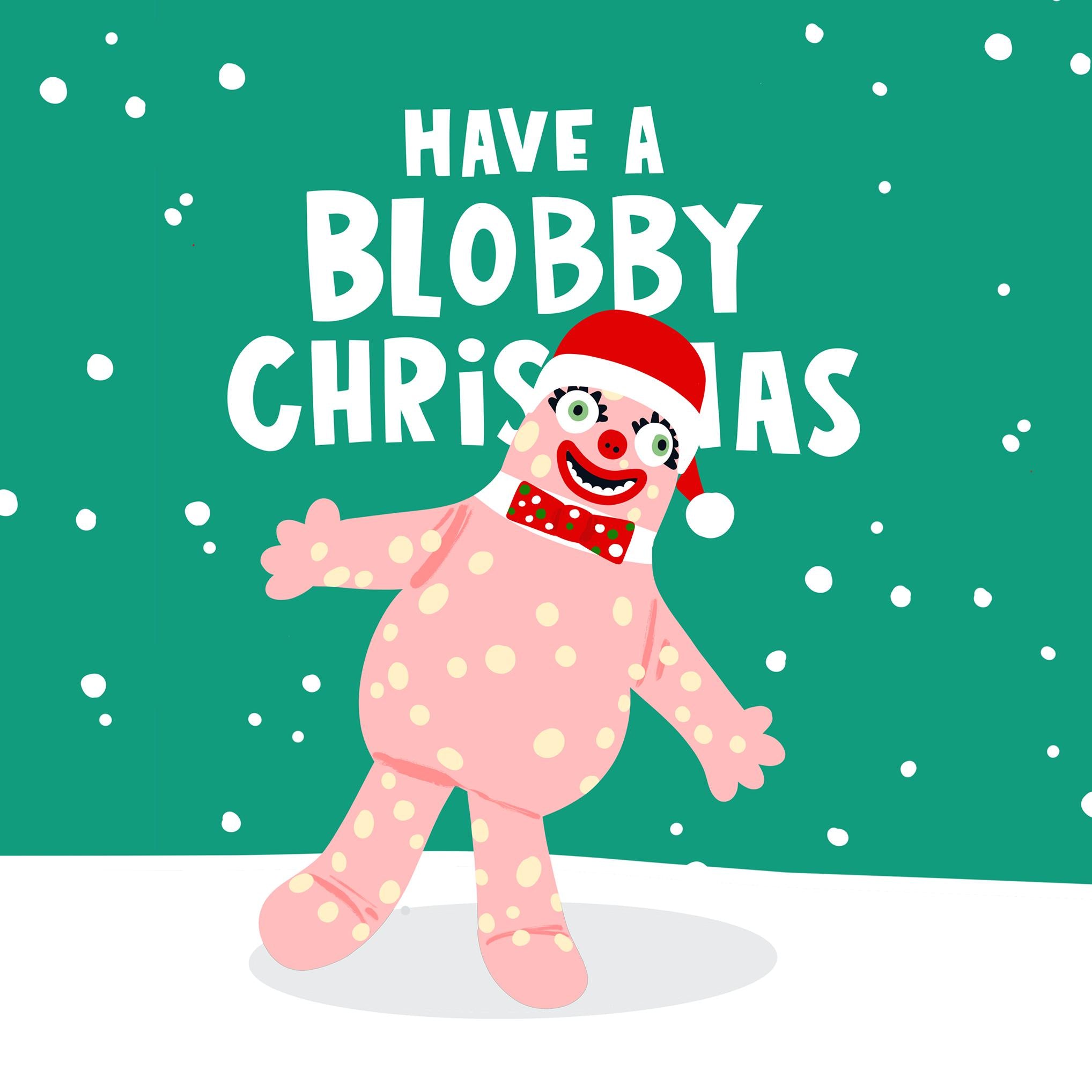 Mr Blobby Christmas Confetti Exploding Greetings Card Boomf