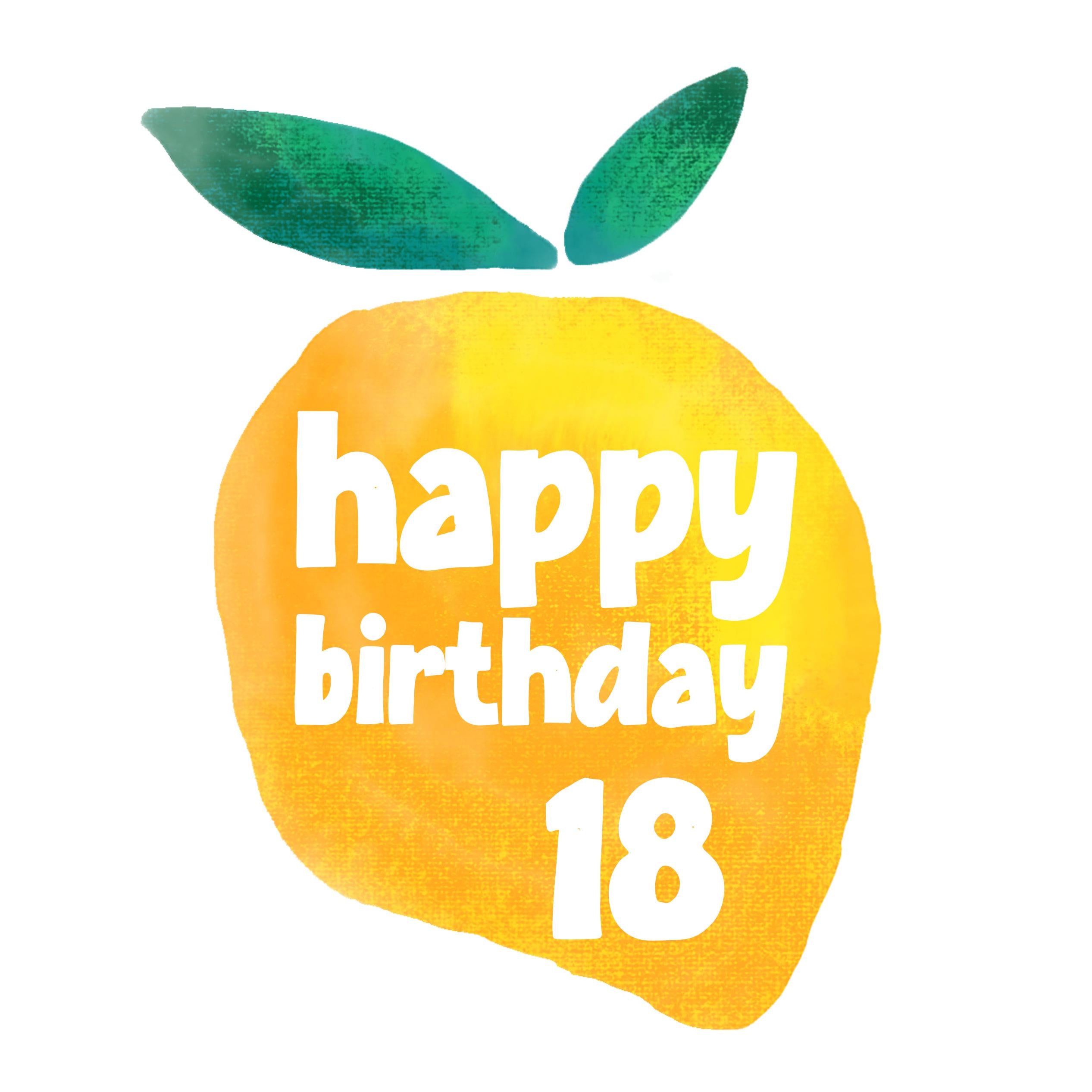 Lemon On A White Background Happy 18th Birthday Confetti Exploding Gre Boomf