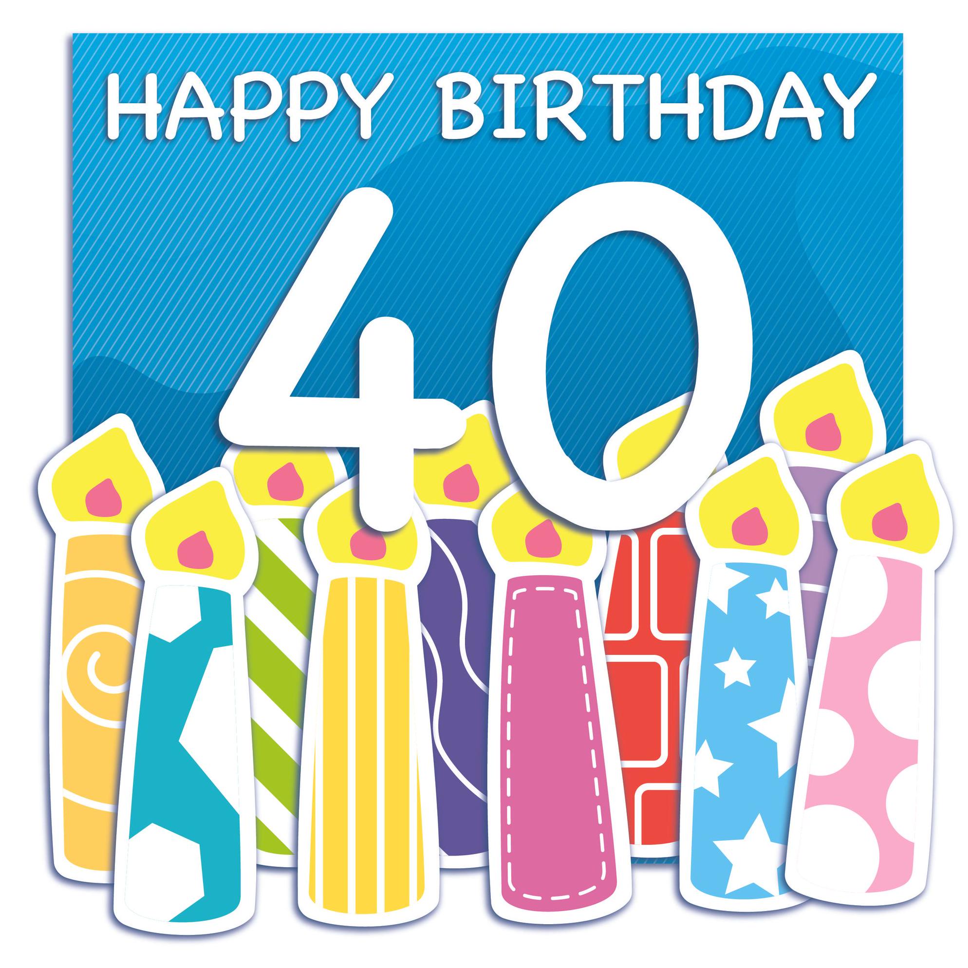 Happy 40th Birthday Confetti Exploding Greetings Card Boomf