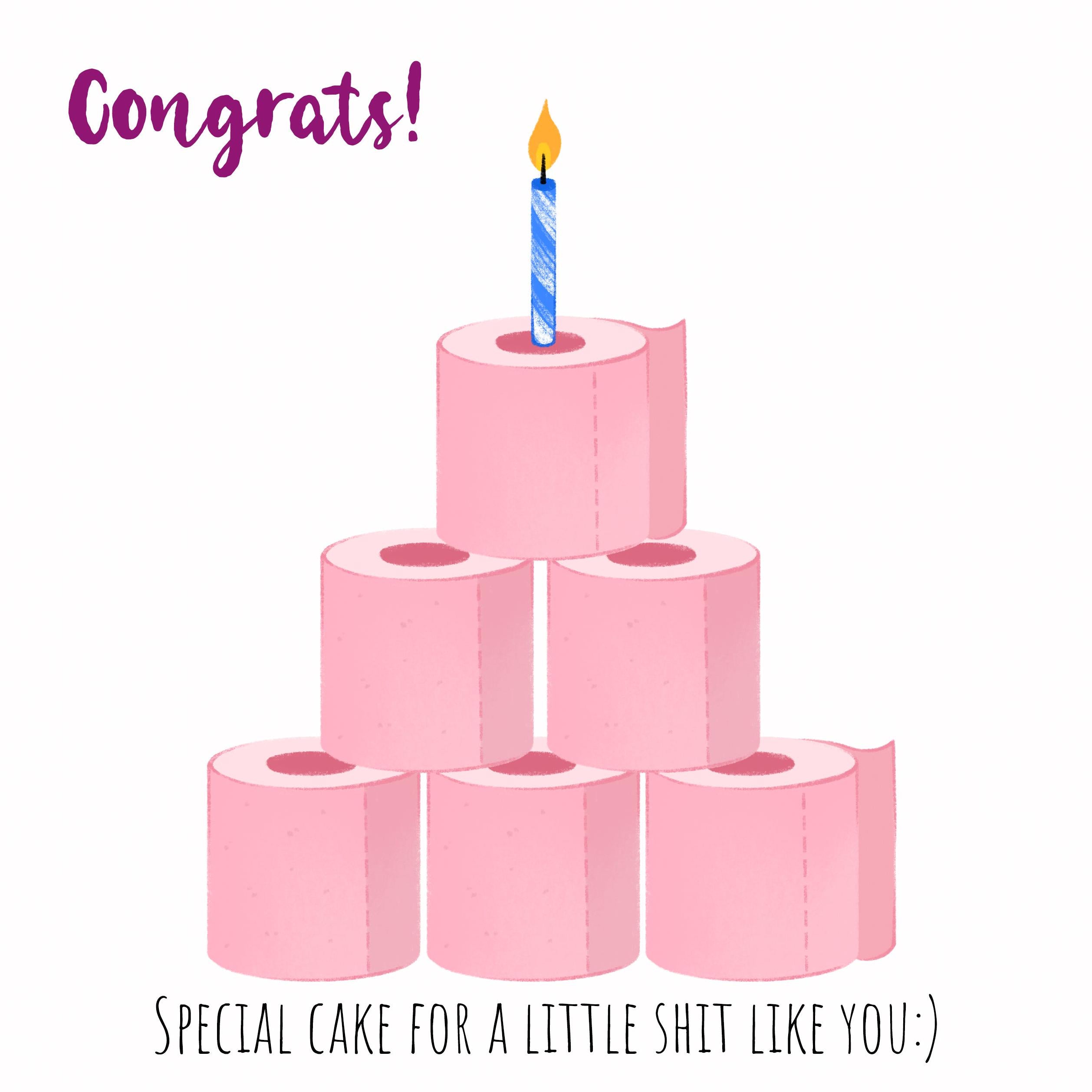 Special Cake Congrats Confetti-exploding Greetings Card – Boomf
