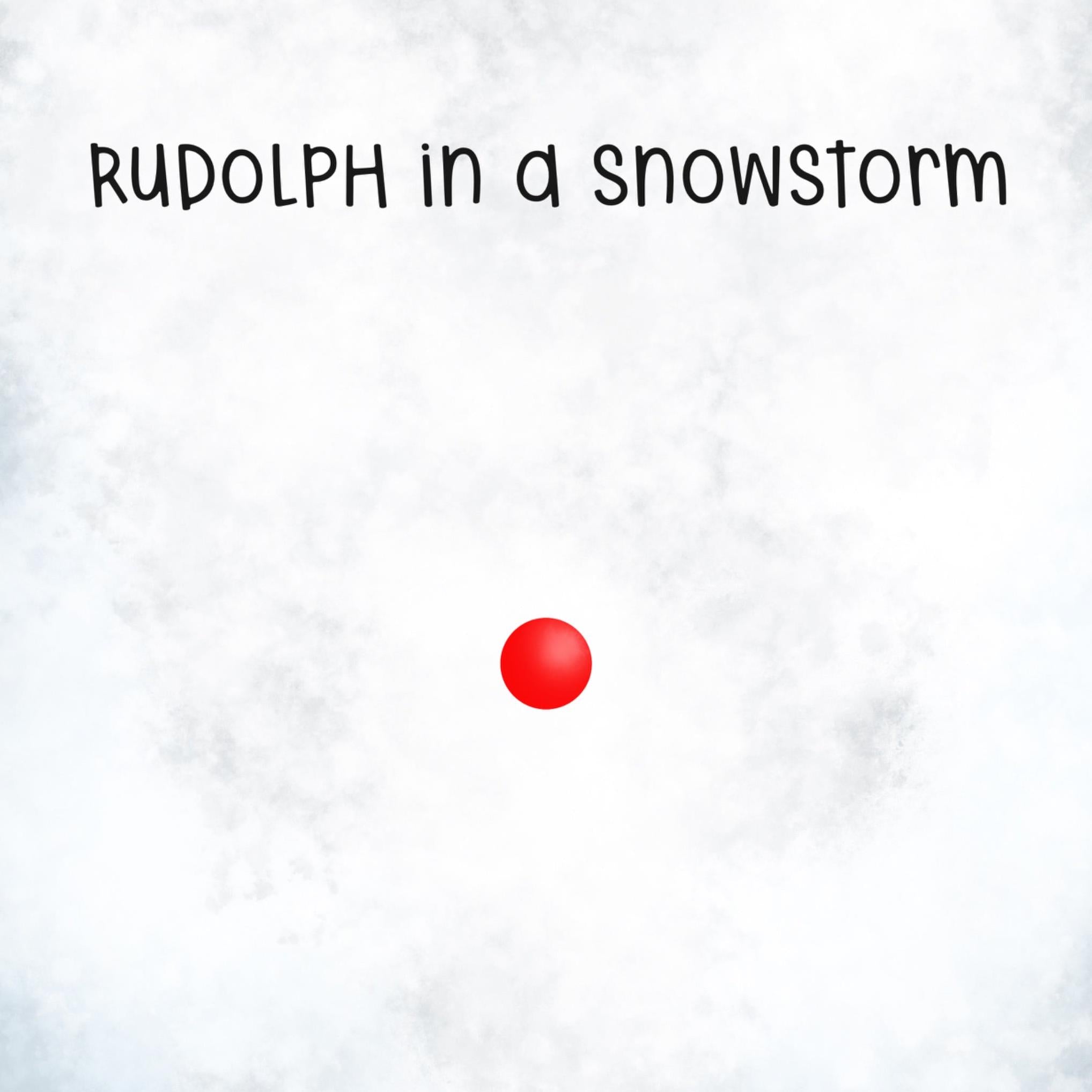 Rudolph In A Snowstorm Christmas Confetti Exploding Greetings Card Boomf