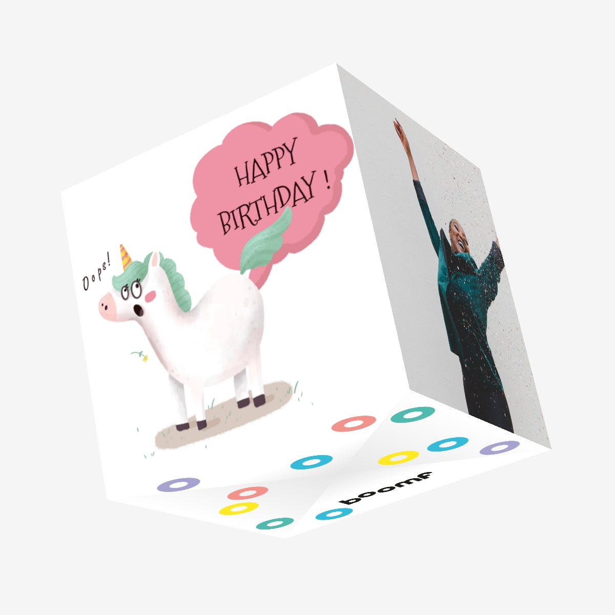 farting unicorn birthday card