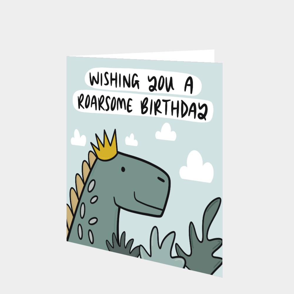 Roarsome Birthday Card Dinosaur Birthday Card Grandson -  Portugal