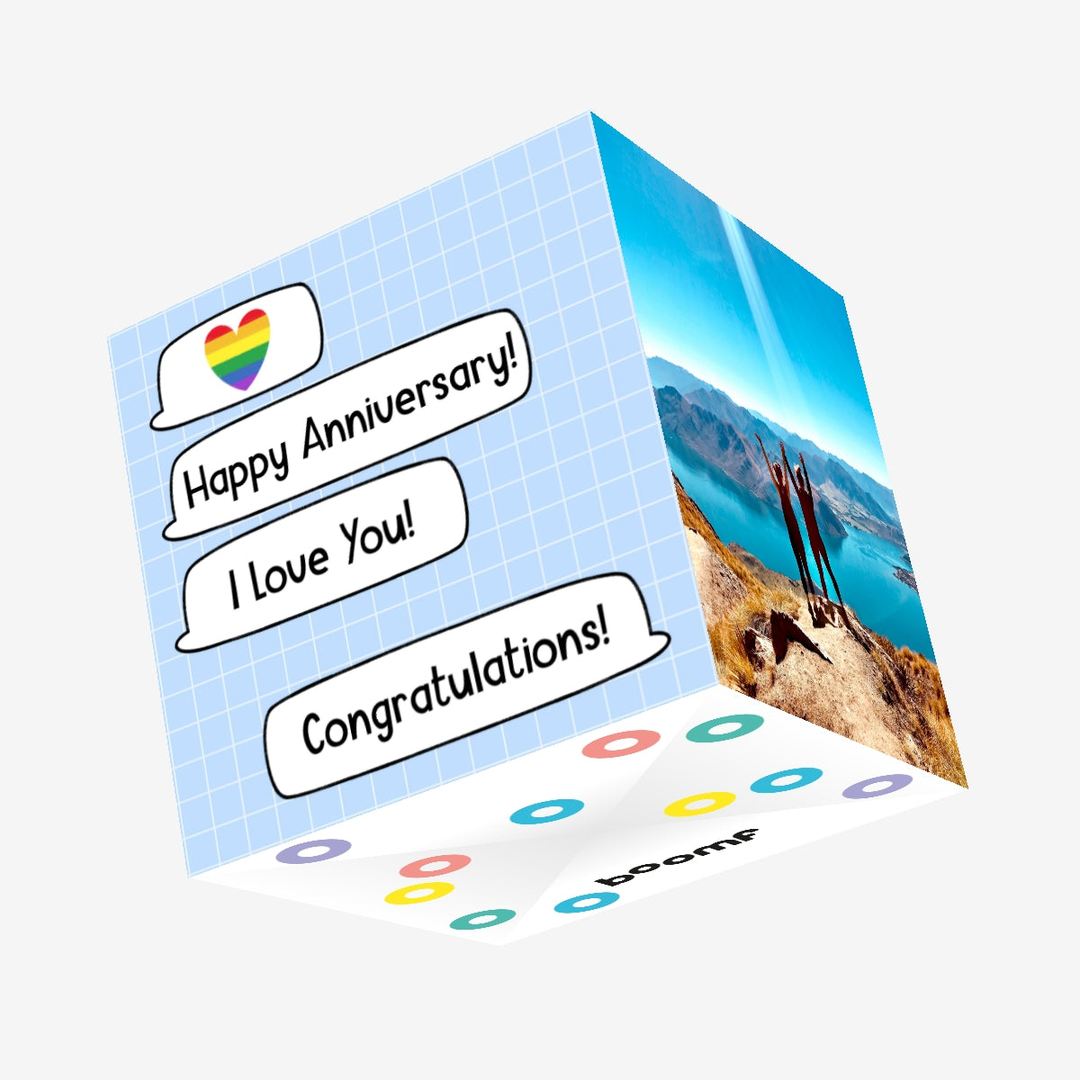 Happy Anniversary LGBTQ+ Texting Confettiexploding Greetings Card Boomf