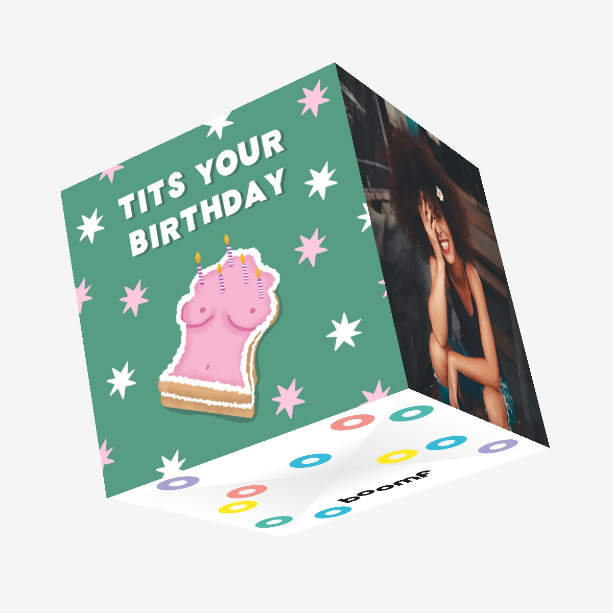 Tits Your Birthday Cake And Candles Birthday Confetti Exploding Greeti Boomf 