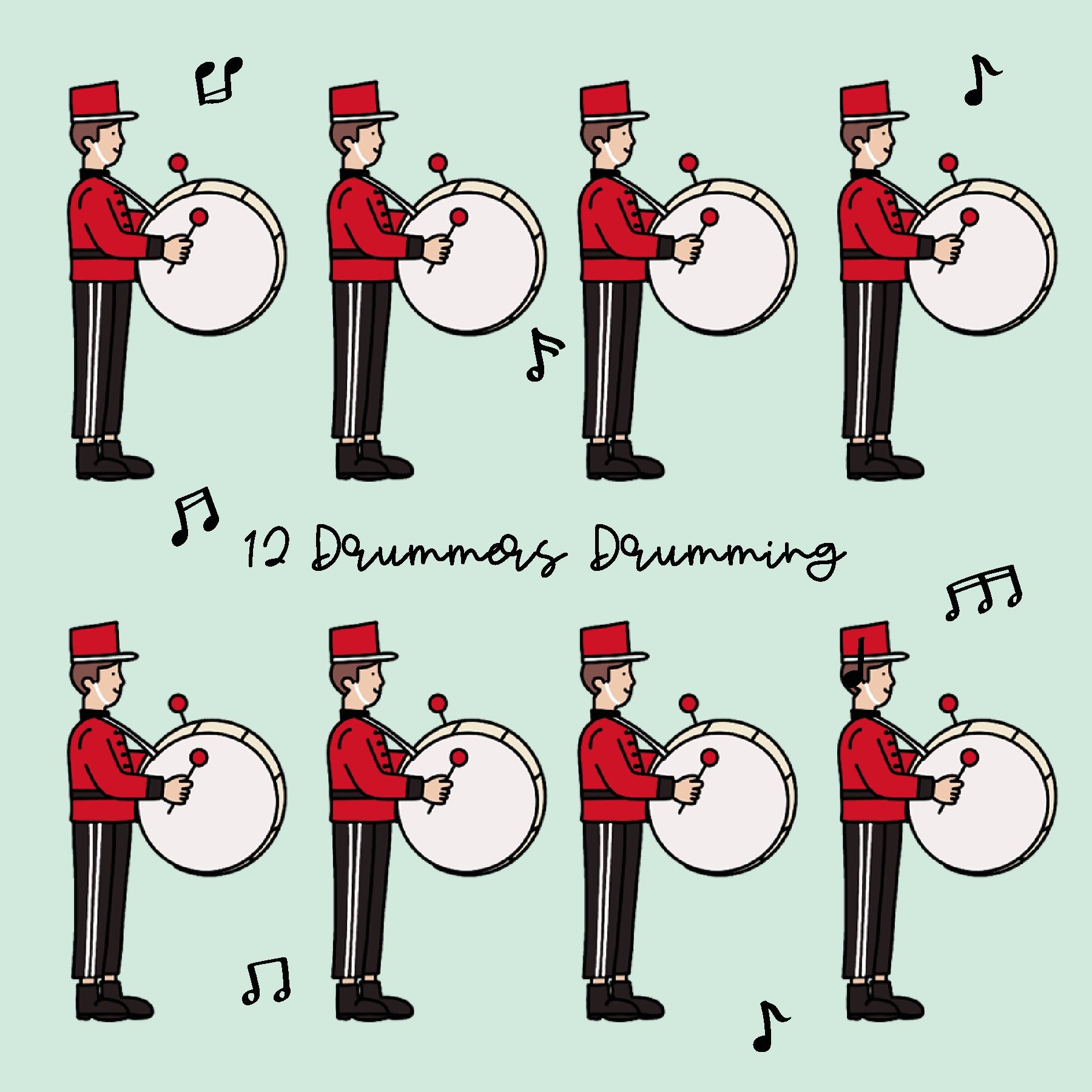 12 Drummers Drumming 12 Days Of Christmas Card Boomf 12-drummers-drumming-12-days-of-christmas-card-boomf