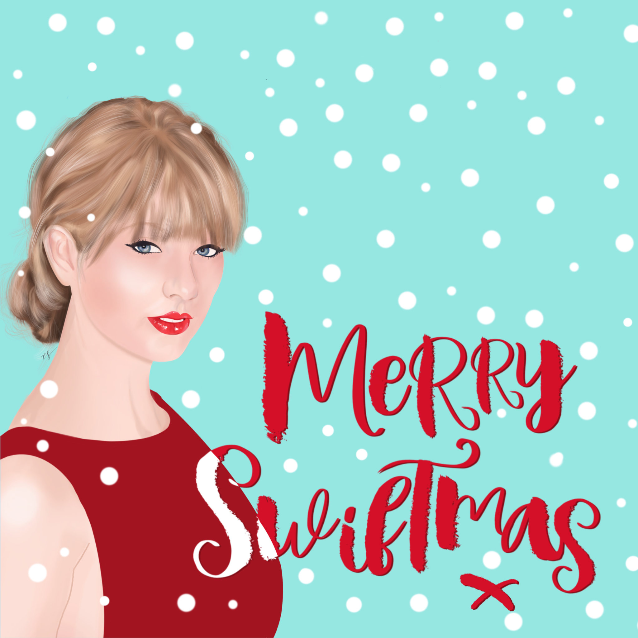 Taylor Swift Merry Swiftmas Christmas Card Template Printable