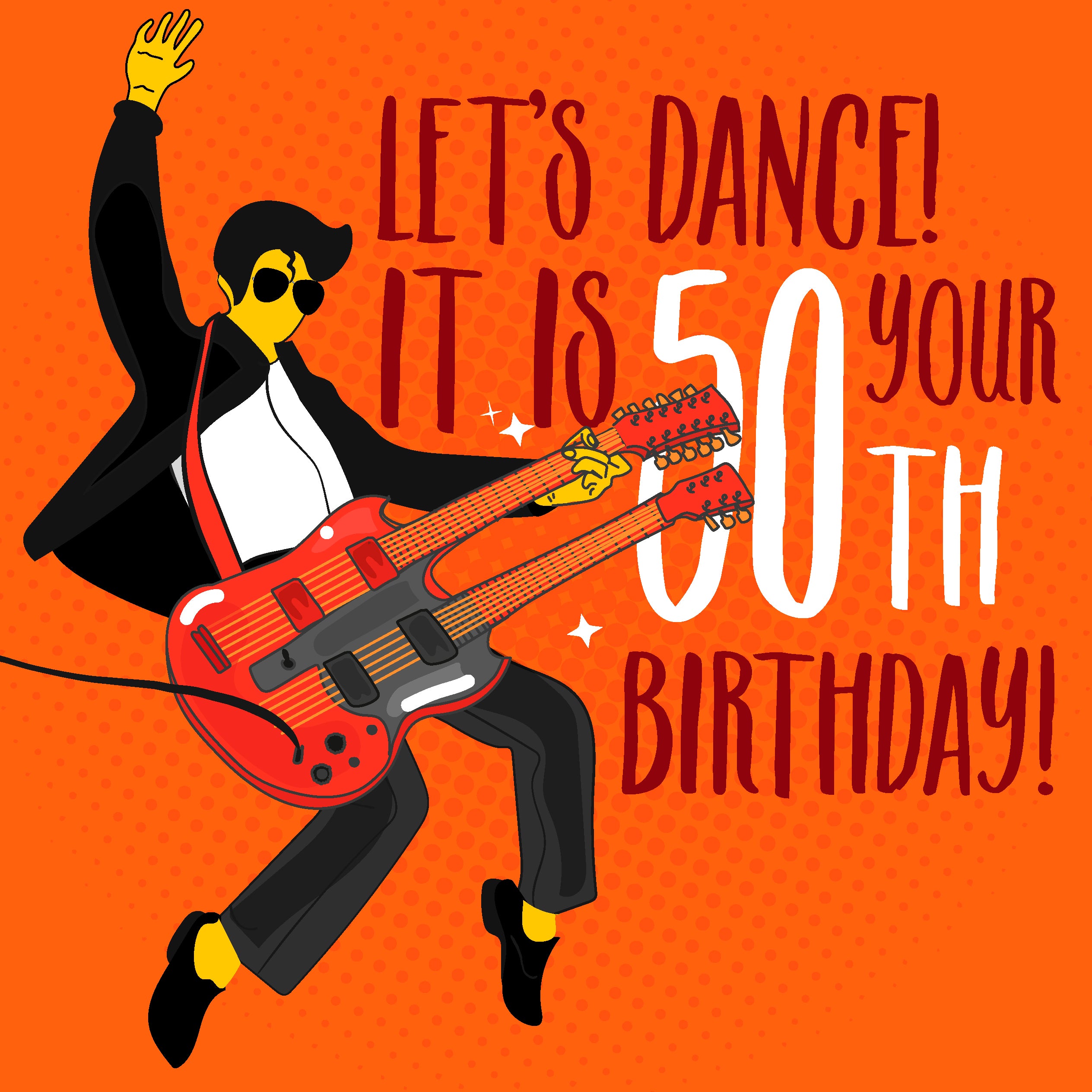 Happy 50th Birthday Let's Dance Rock Star | Boomf