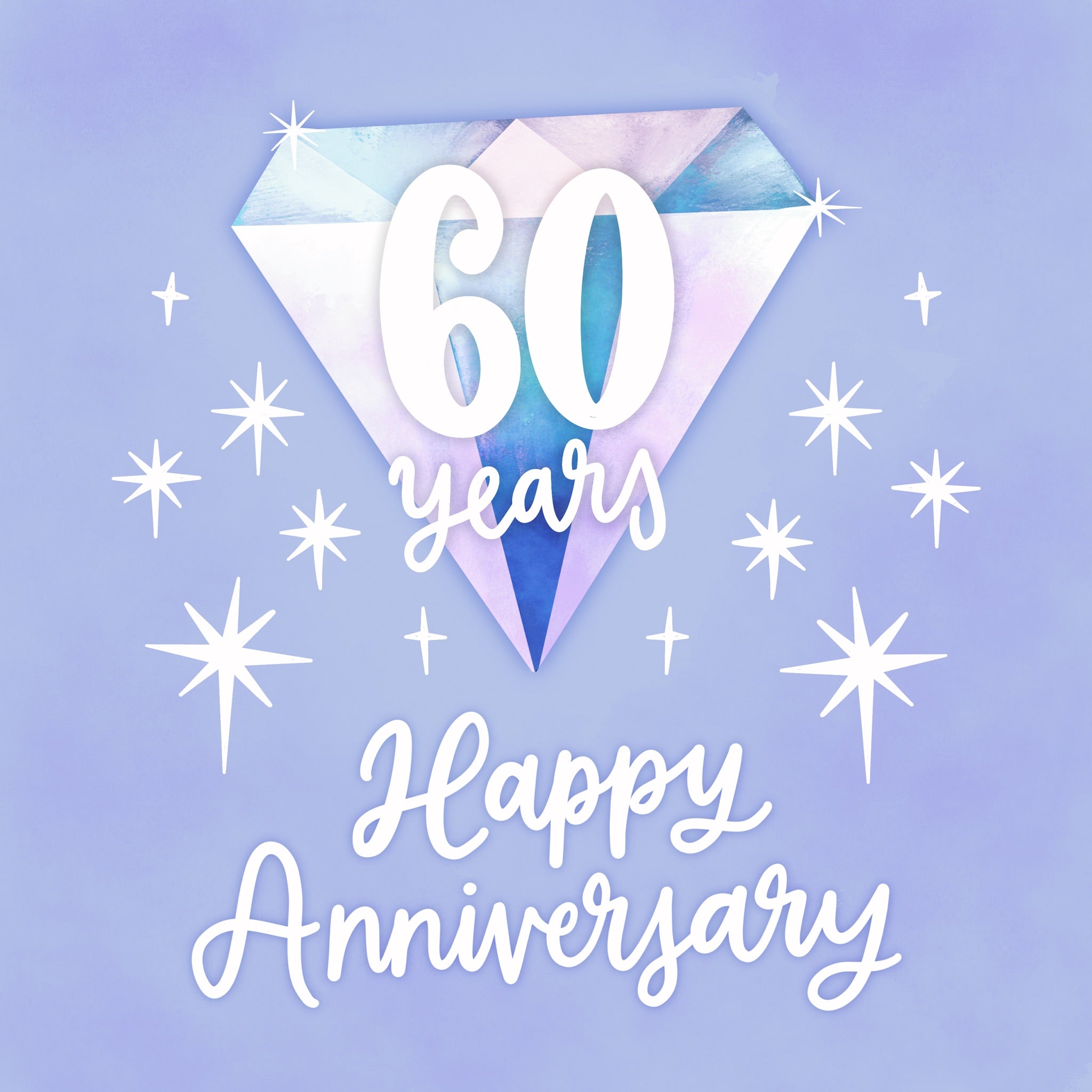 Shining Diamond 60th Wedding Anniversary Card