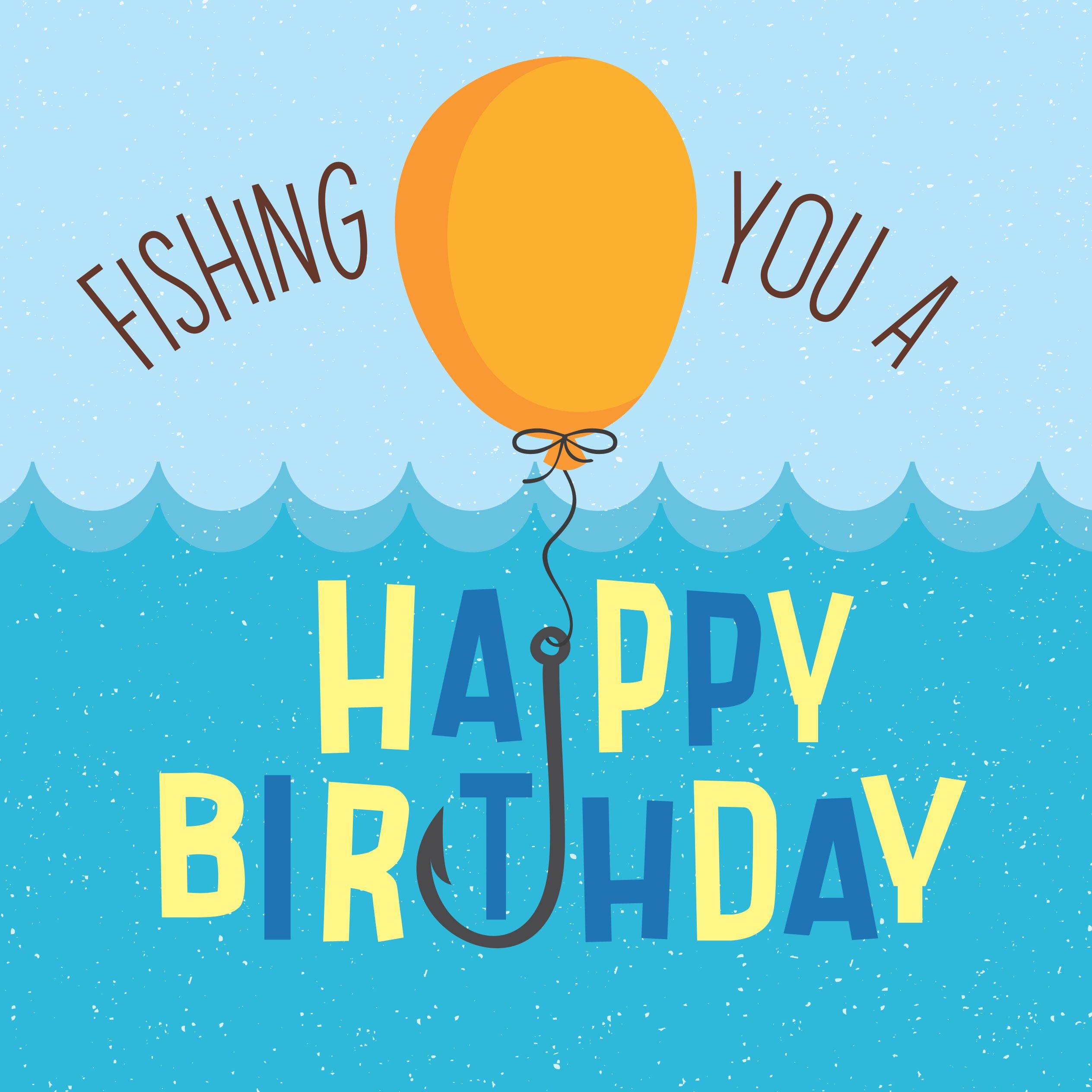 Happy Birthday Fishing Balloon
