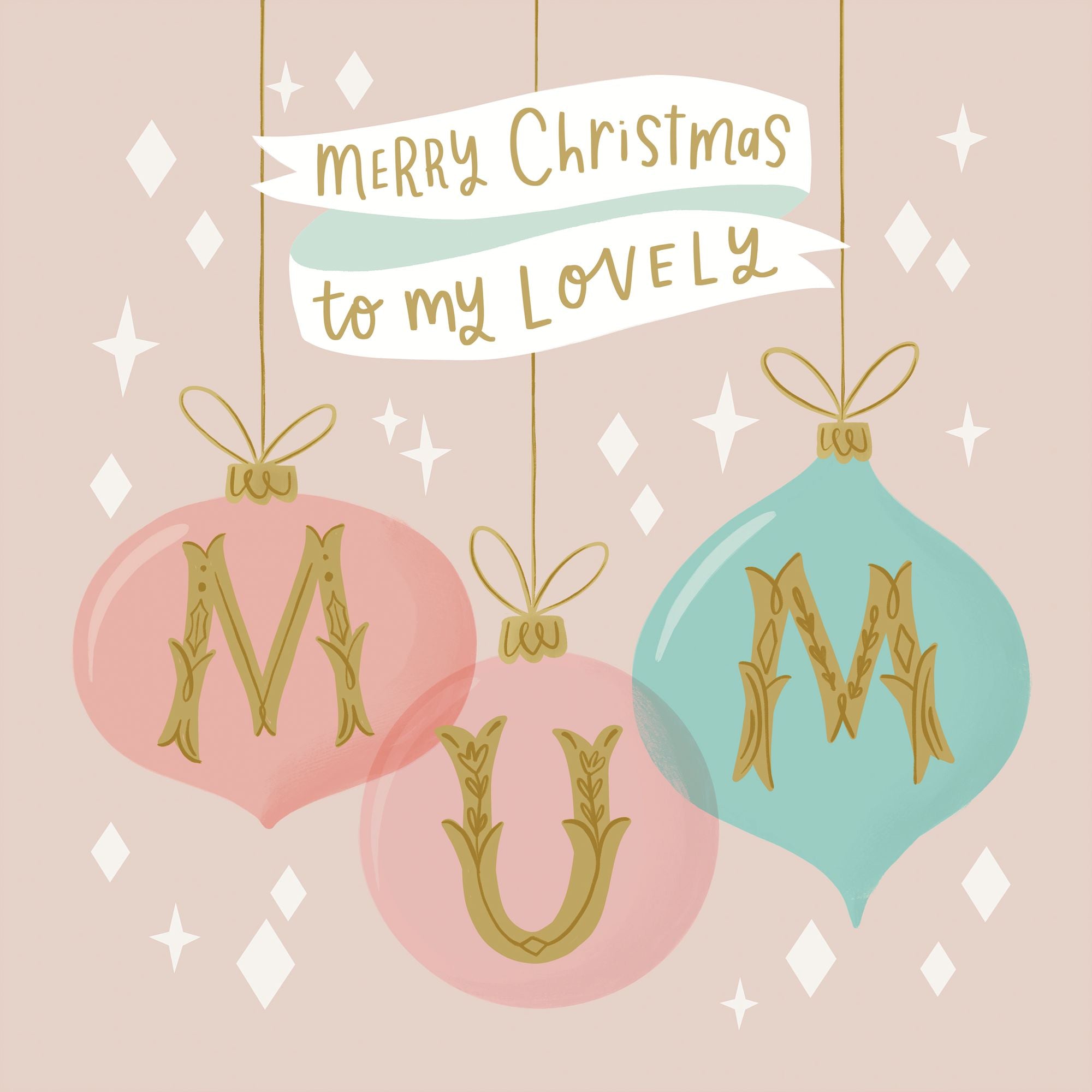 Merry Christmas Lovely Mum Card