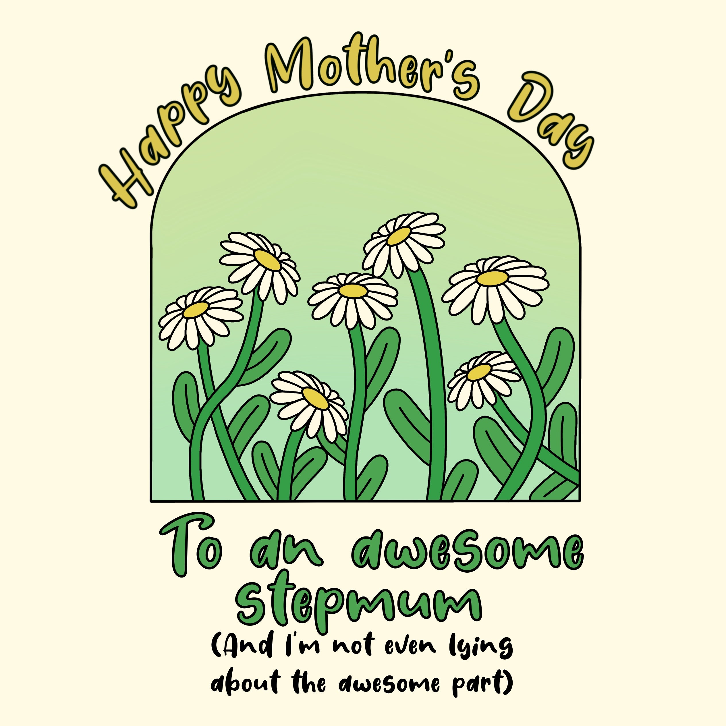 Happy Mothers Day Awesome Stepmum Flowers Card Boomf 9334