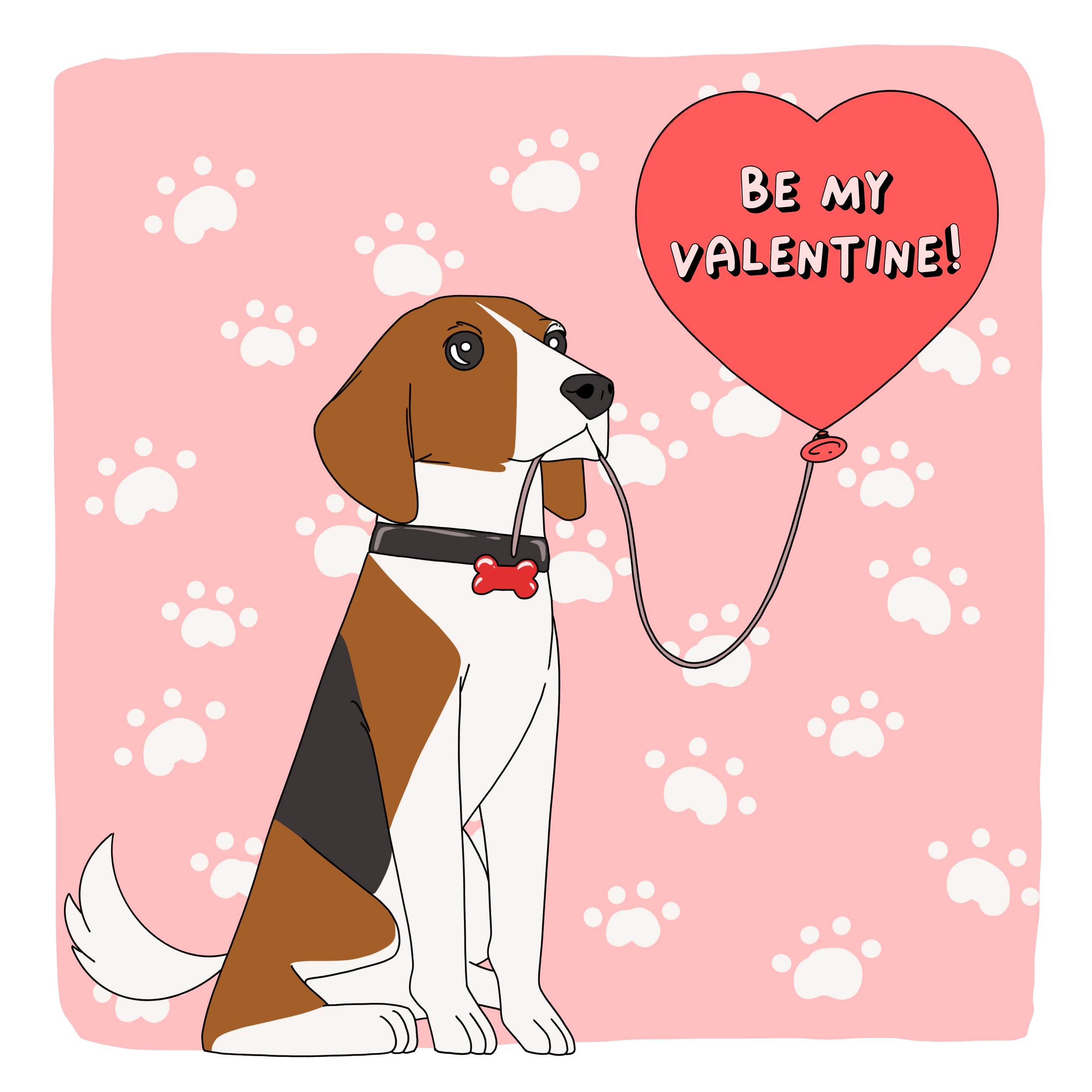 Beagle Valentine Cards
