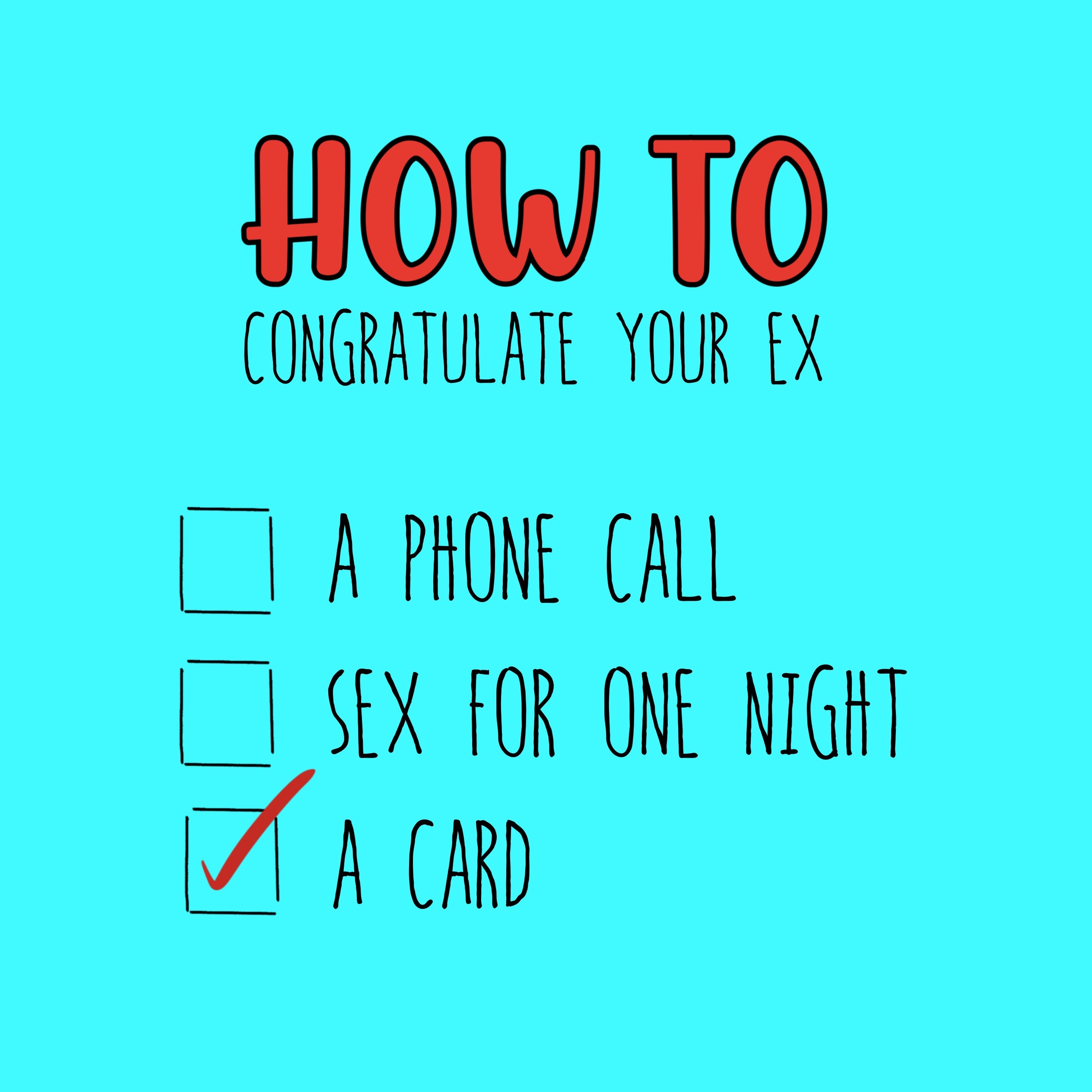 How To Congratulate Your Ex Card | Boomf