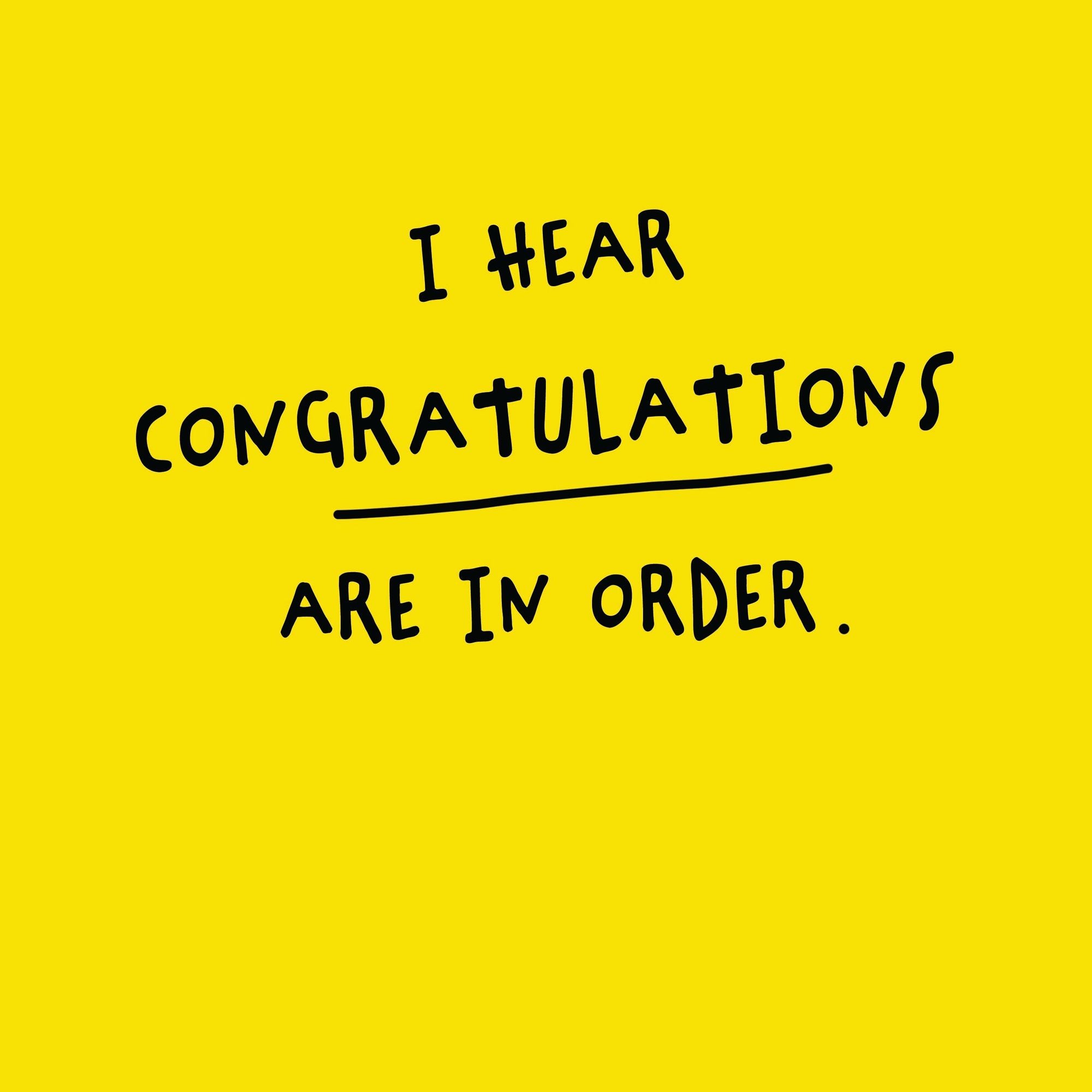 Congratulations Are In Order Card – Boomf