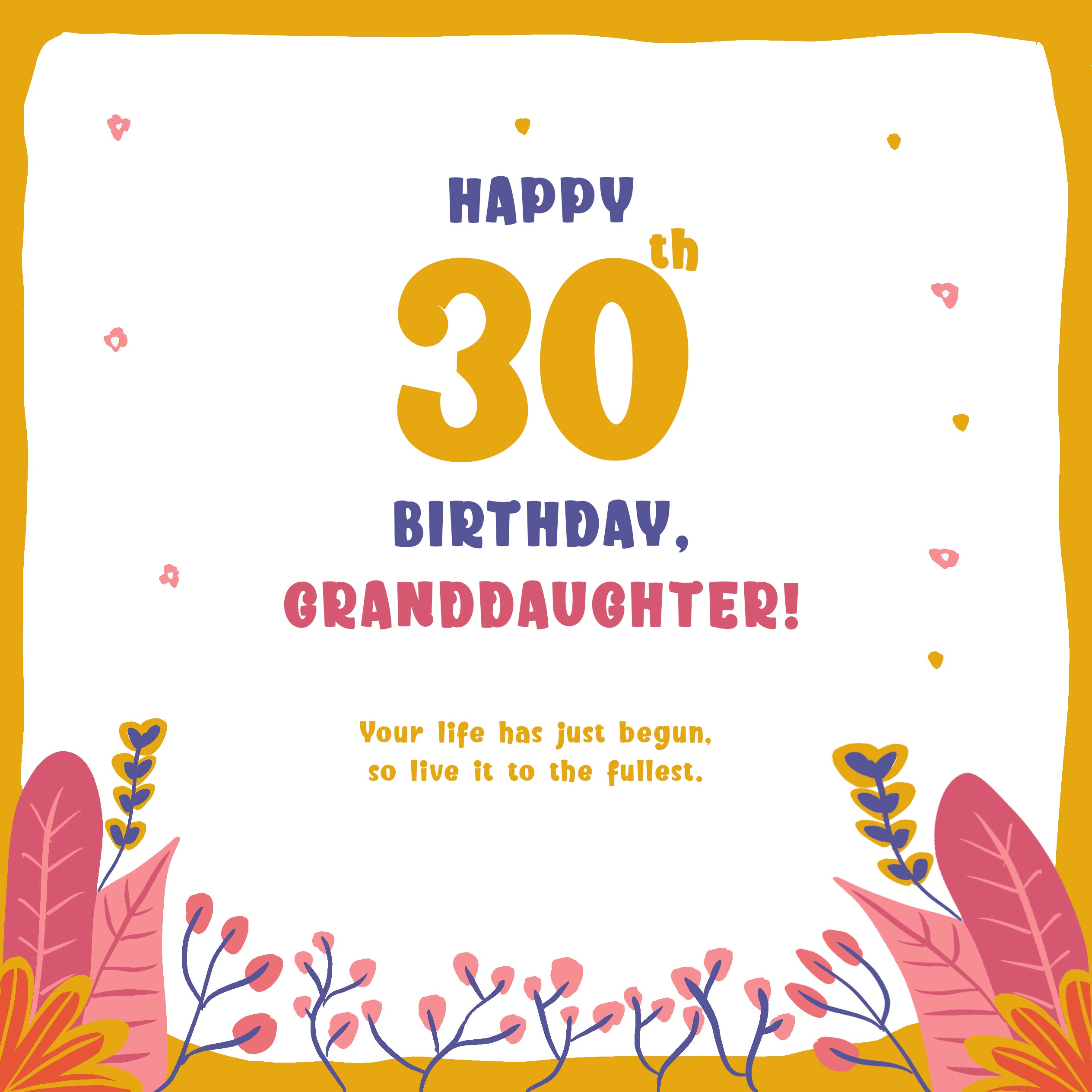 granddaughter 30th birthday