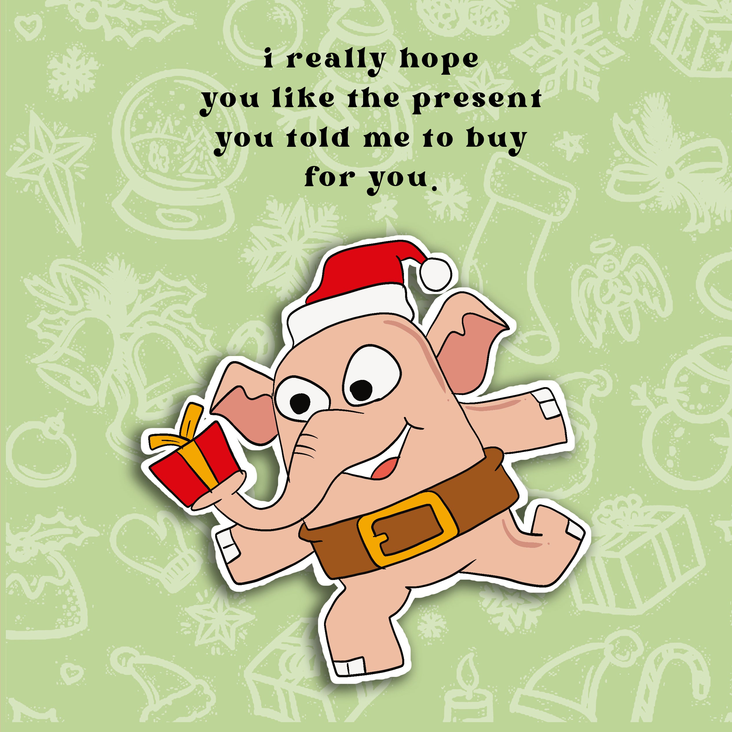 Merry Christmas Funny Elephant Card Seasonchristmas Seoelephant Boomf