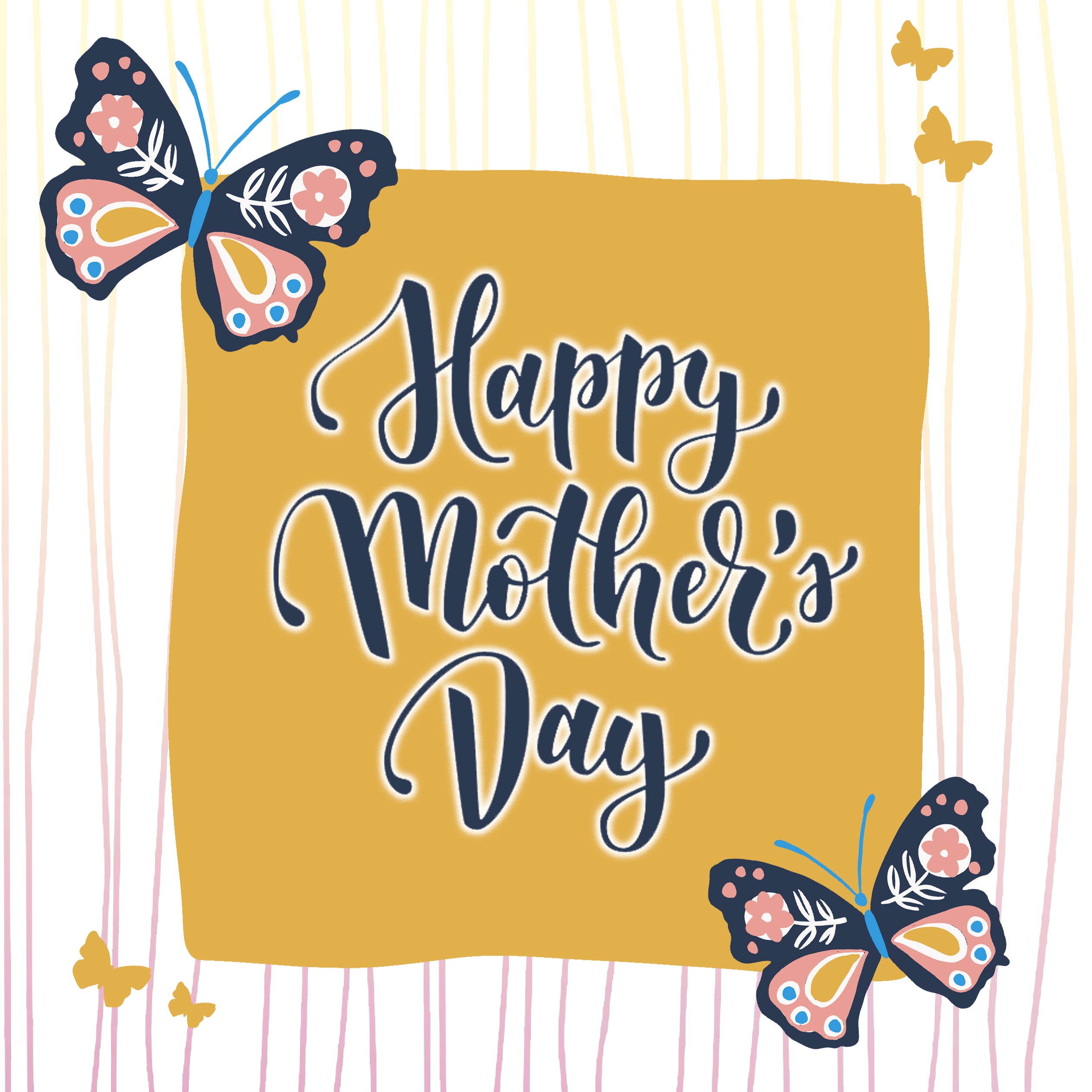 Happy Mothers Day Beautiful Butterflies Card Boomf