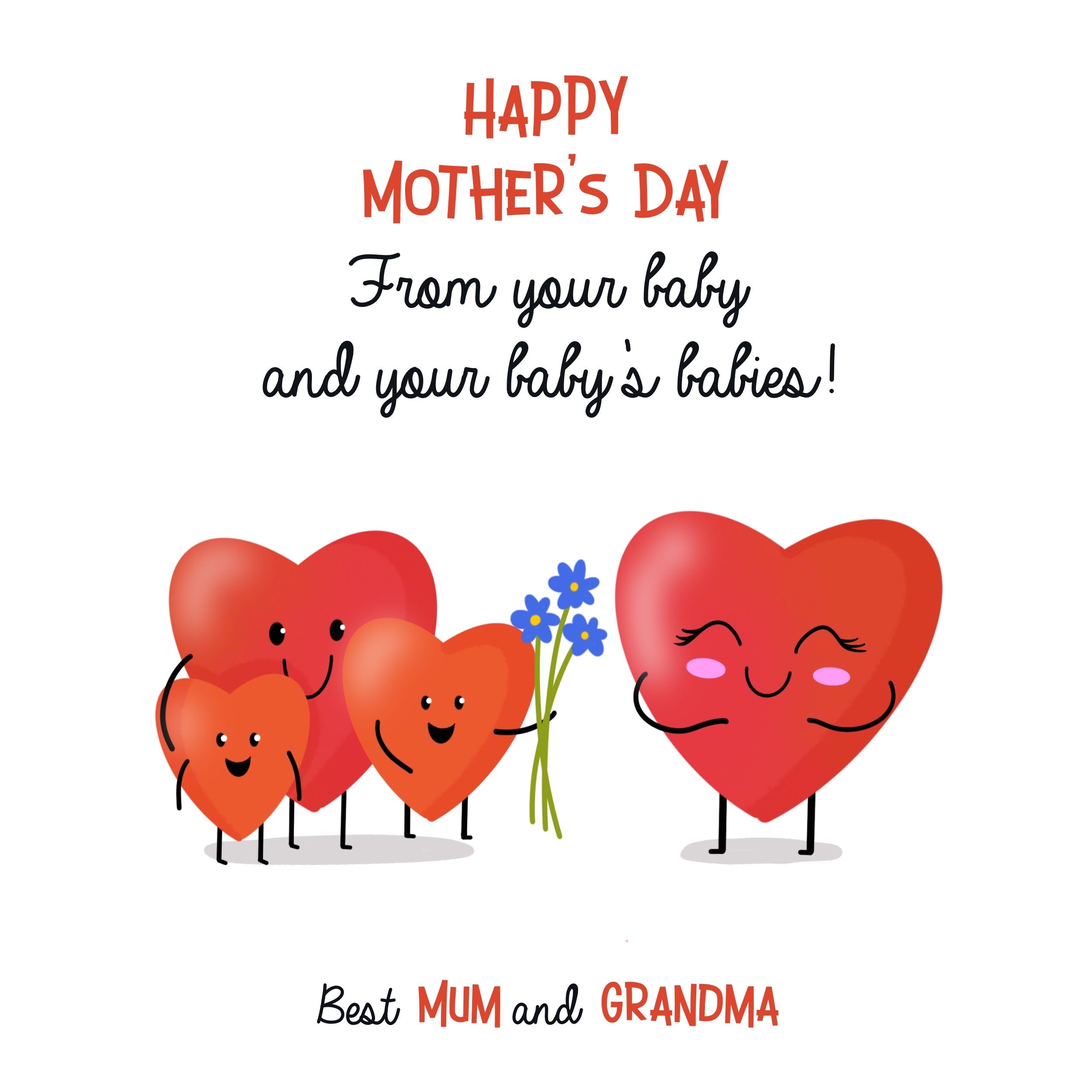 Best Mum And Grandma Happy Mothers Day Card Boomf