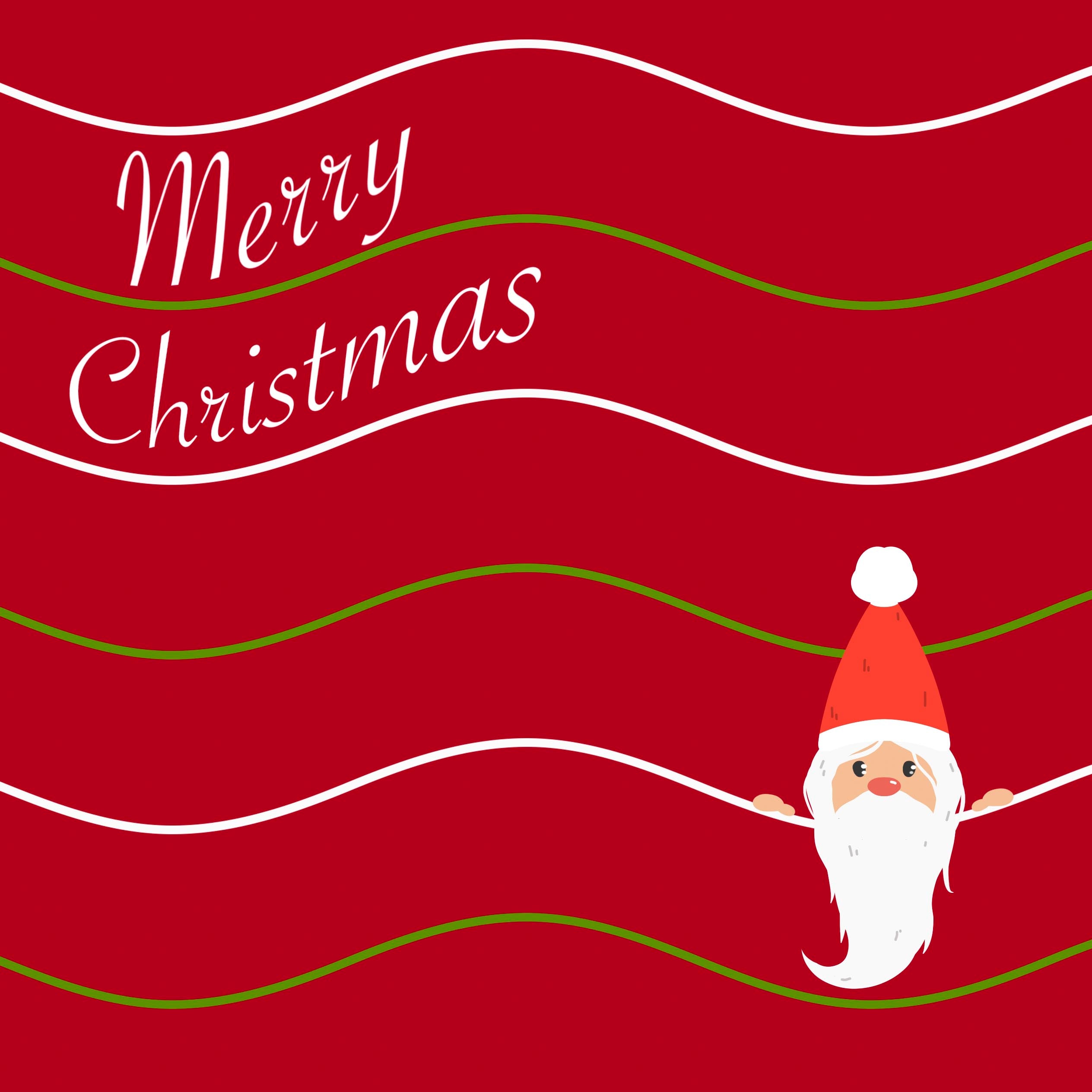 Red Background Santa Merry Christmas | Boomf
