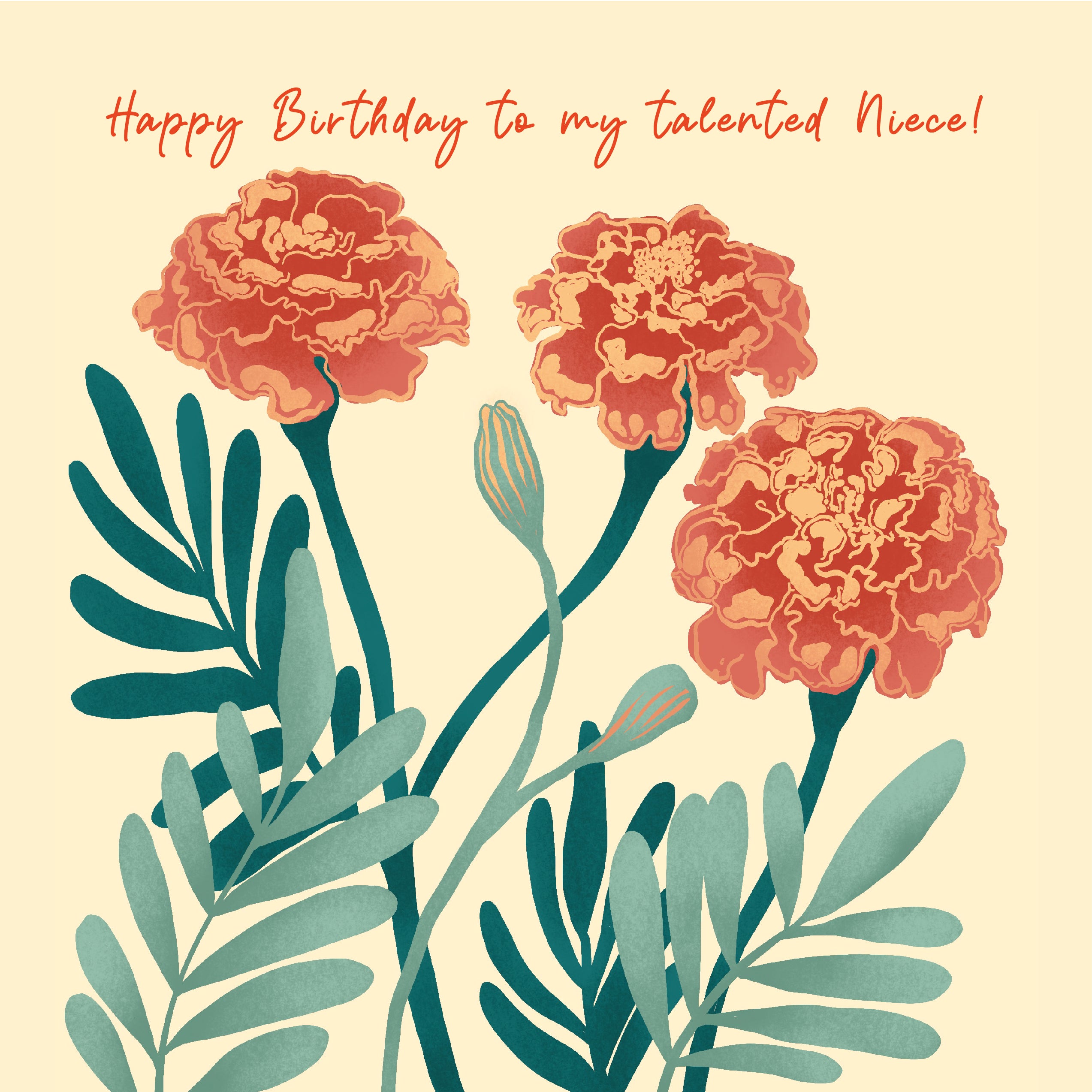 Beautiful Carnations Happy Birthday Niece | Boomf