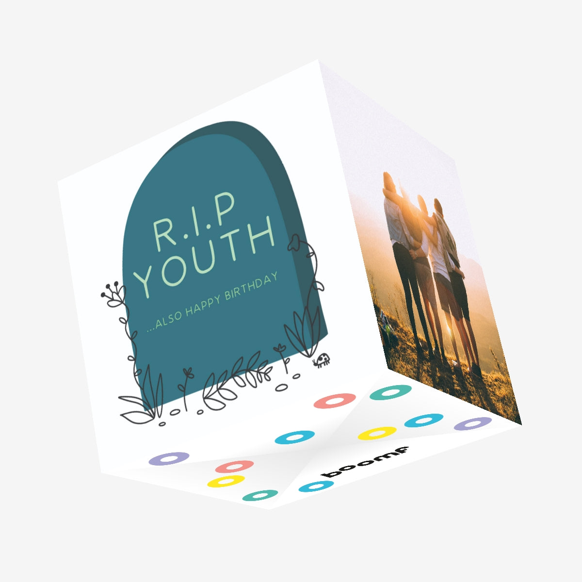 Rip Youth Also Happy Birthday Confetti Exploding Greetings Card Boomf 4448