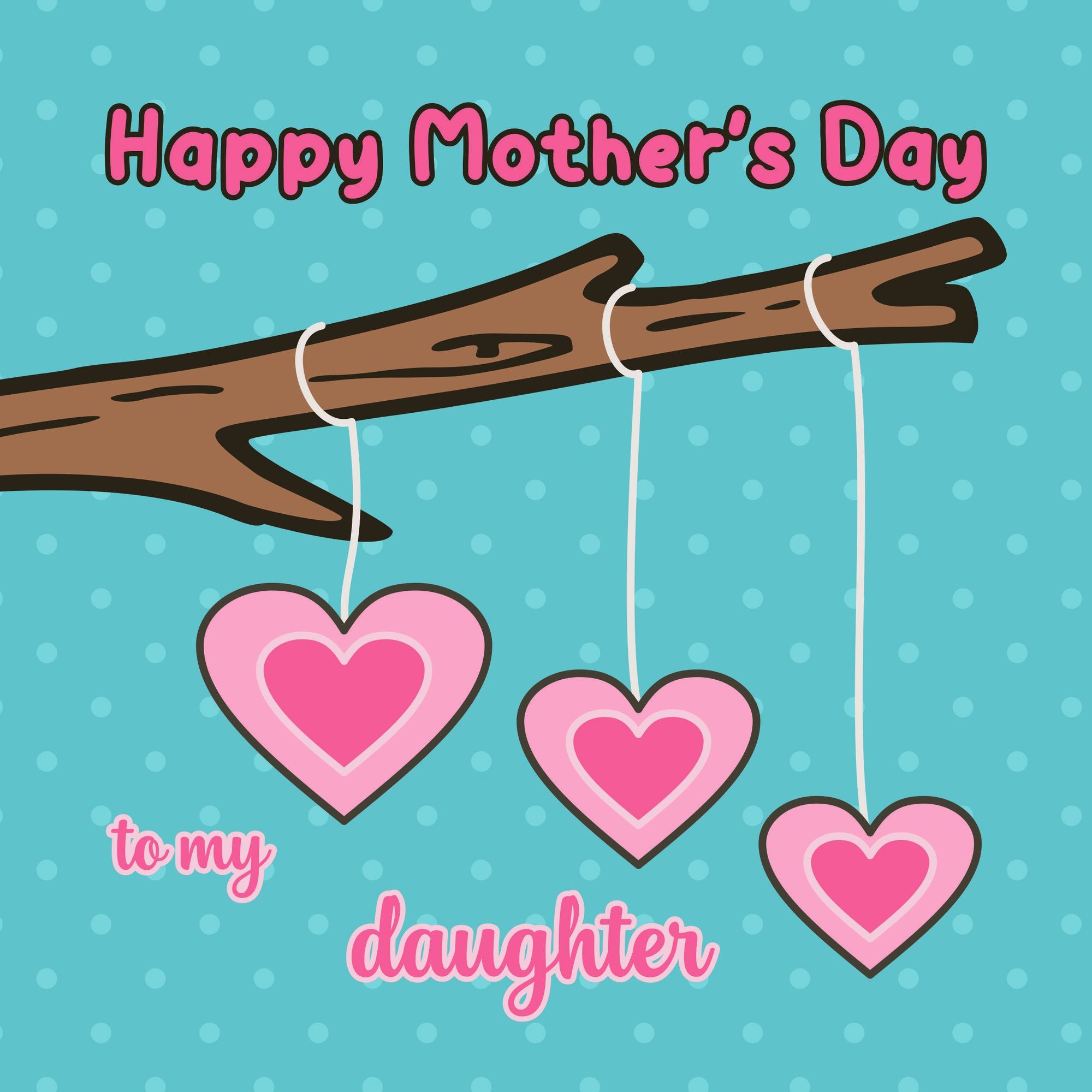 Happy Mother's Day To My Daughter 3D Cube Card Boomf — free download