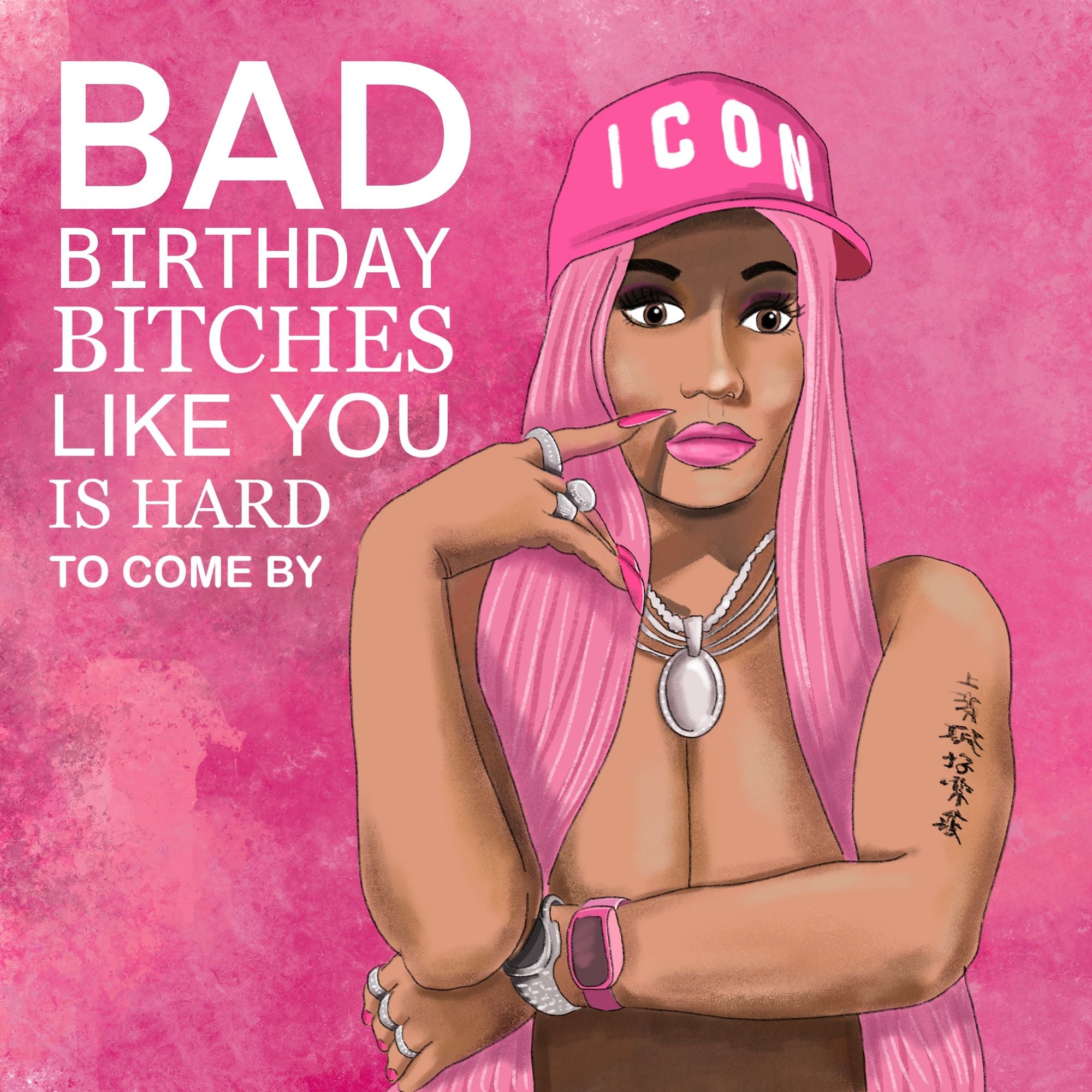 Nicki Minaj Bad Bitches Birthday Card – Boomf - Main Image