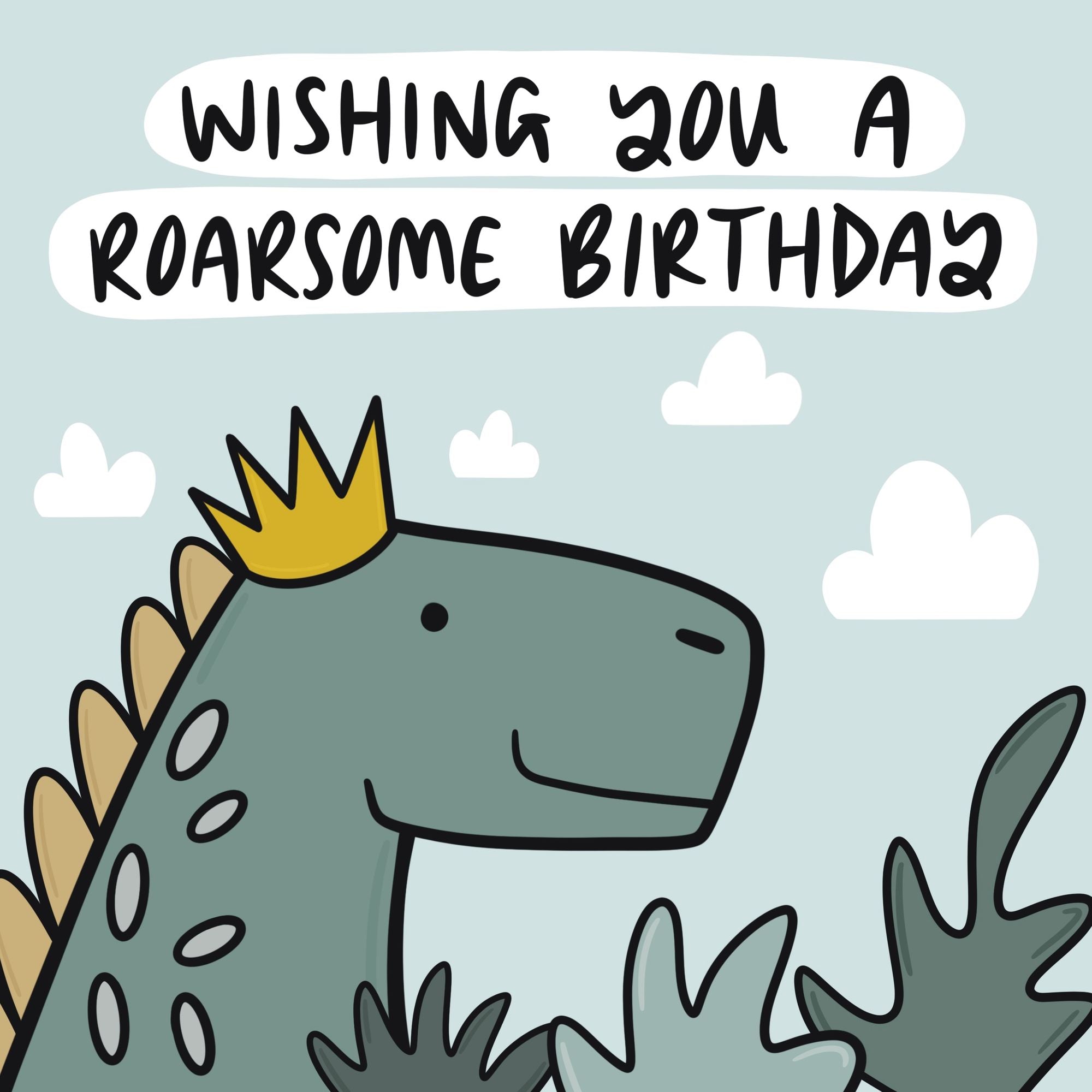 Happy Birthday Roarsome, Dinosaur Card, Dino, Birthday Boy, Birthday Girl,  Child