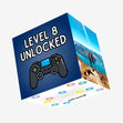 Level 8 Unlocked - 8th Birthday For Gamers Confetti-exploding Greetings Card