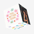 Feel Better Soon Flower Garland White Confetti-exploding Greetings Card