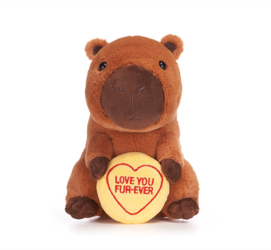 Love Hearts Love You Fur-Ever Capybara Soft Toy