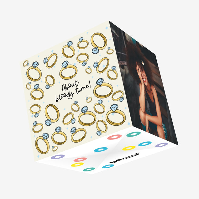 About Bloody Time Engagement Confetti-exploding Greetings Card
