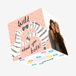 Wild About You Both Zebra Engagement Confetti-exploding Greetings Card