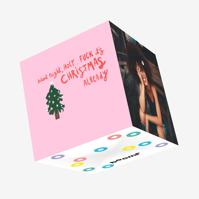 Silent Night F*ck It's Christmas Confetti-exploding Greetings Card