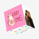 Merry Christmas Cat Pink Confetti-exploding Greetings Card
