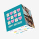 Hearts And Presents Happy Birthday Turquoise Confetti-exploding Greetings Card