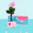 Confetti-Exploding Eternity Rose Box - Pink