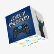 Level 11 Unlocked - 11th Birthday For Gamers Confetti-exploding Greetings Card