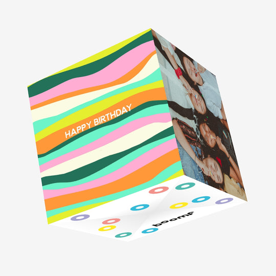 Colourful Happy Birthday Confetti-exploding Greetings Card