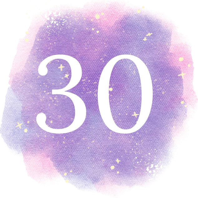 30th Birthday Purple Sky Confetti-exploding Greetings Card