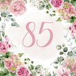 85th Birthday Pink Flowers Confetti-exploding Greetings Card