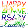 Happy Anniversary Ladies Two Birds + COPY ISSUE Confetti-exploding Greetings Card