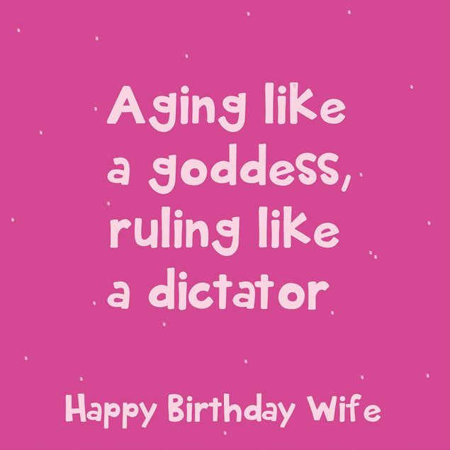 Aging Like A Goddess... Funny Birthday For Wife Confetti-exploding Greetings Card