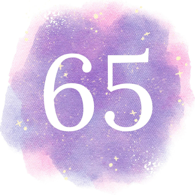 65th Birthday Purple Sky Confetti-exploding Greetings Card