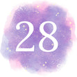 28th Birthday Purple Sky Confetti-exploding Greetings Card
